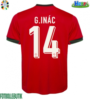 Portugal Goncalo Inacio #14 Hemmatröja EM 2024 Kortärmad